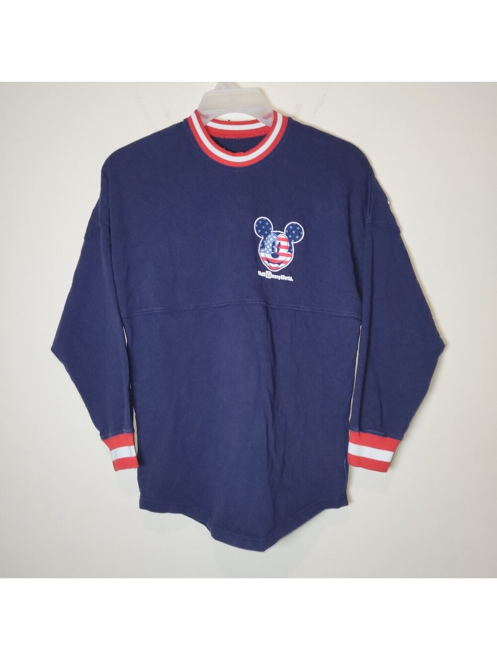 Disney Parks Spirit Jersey Walt Disney World Mickey Mouse American Flag XS Navy